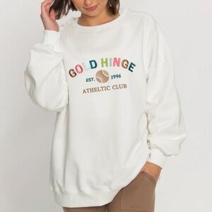 Gold Hinge Colorful Boyfriend Sweatshirt $58